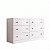 Cômoda para Quarto Fort 100% MDF 140x85,7cm 6 Gavetas Puxador em Ponto - Imagem 2