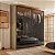 Guarda Roupa Ravi New 100% MDF 200x230cm 2 Portas de Correr Reflecta com Led - Imagem 18
