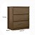 Mesa de Cabeceira Lince 100% MDF 60,5x70cm 3 Gavetas Puxadores Cava - Imagem 3