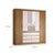 DORM. GUARDA ROUPA CADIS AMÊNDOLA/OFF WHITE - Imagem 3