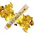 Kit 2 Lança Confete Dourado Metalizado Festa Ouro Estourar - Imagem 3