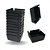 Cinzeiro Quadrado de Plástico Kaf-Plast Preto 9cm c/12 peças - Imagem 4