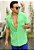 Camisa Viscose Bolso Verde Claro - Imagem 2