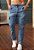 Calça Jeans Cargo Escura - Imagem 1