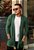 Cardigan Masculino Suede Verde Militar - Imagem 1