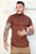 Camiseta Gola Alta Canelada Marrom Chocolate - Imagem 1
