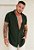 Camisa Gola Cubana Verde Militar - Imagem 1