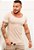 Camiseta Gola Canoa Bege - Imagem 1