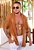 Camisa Renda Vazada Oversized Ferrugem - Imagem 1