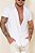 Camisa Viscose Botão Madeira Branca - Imagem 3