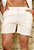 Shorts Alfaiataria Linho Off White - Imagem 1