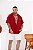 Camisa Oversized Viscose Vermelho Marsala - Imagem 4