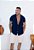 Camisa Viscose Botão Madeira Azul Marinho - Imagem 2