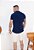 Camisa Viscose Botão Madeira Azul Marinho - Imagem 11