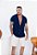 Camisa Viscose Botão Madeira Azul Marinho - Imagem 8