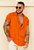 Camisa Viscose Botão Madeira Laranja - Imagem 1