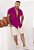 Camisa Viscose Botão Madeira Fúcsia - Imagem 2