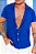 Camisa Viscose Azul Royal - Imagem 9