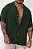 Camisa Oversized Viscose Verde Militar - Imagem 7