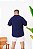 Camisa Oversized Viscose Azul Marinho - Imagem 4