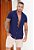 Camisa Duna Botão Madeira Azul Marinho - Imagem 1