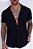 Camisa Plissada Preta - Imagem 3