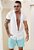 Camisa Viscolinho Botão Forrado Off White - Imagem 1