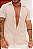 Camisa Tricot Listrada Bege - Imagem 3