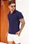Camiseta Polo Texturizada Azul Marinho - Imagem 1