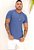Camiseta Gola Média Tricot Azul - Imagem 1