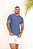 Camiseta Gola Média Tricot Azul - Imagem 6