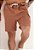 Shorts Cargo Linho Marrom Chocolate - Imagem 1