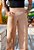 Calça Pantalona Linho Bege - Imagem 4