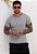 Camiseta Básica Ribana Cinza Mescla - Imagem 1