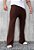 Calça Pantalona Tricot Marrom Café - Imagem 1