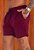 Shorts Linho Vermelho Marsala - Imagem 1