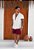 Shorts Linho Vermelho Marsala - Imagem 2