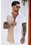 Camisa Viscolinho Bicolor Bege - Imagem 1
