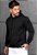 Blusa Moletom Canguru Estampada Preta - Imagem 1