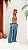 Calça Pantalona Estampada Azul - Imagem 5