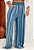 Calça Pantalona Estampada Azul - Imagem 1