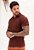 Blusa Polo Texturizada Marrom Chocolate - Imagem 1
