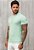 Camiseta Gola Média Texturizada Verde Água - Imagem 1