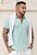Camiseta Polo Texturizada Verde Água - Imagem 1