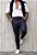 Calça Alfaiataria Skinny Lavagem Jeans Escura - Imagem 3