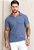 Blusa Polo Texturizada Azul Celeste - Imagem 1