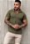 Blusa Polo Texturizada Verde Musgo - Imagem 1