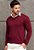 Suéter Tricot Gola V Vermelho Marsala - Imagem 1