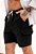 Shorts Cargo Linho Preto - Imagem 1