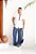 Calça Pantalona Lavagem Jeans Clara - Imagem 2